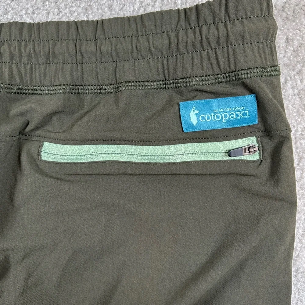 Cotopaxi Veza Adventure Pants Mens XL Olive Green Straight Leg Drawstring Hiking